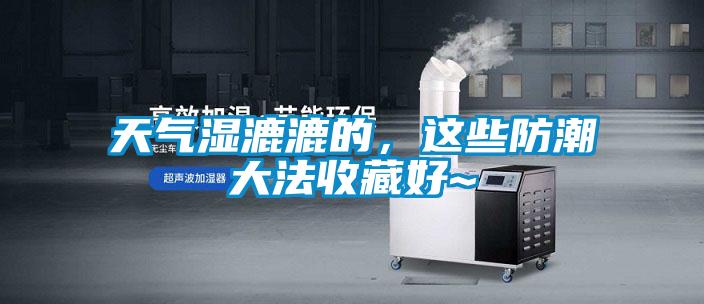 天氣濕漉漉的，這些防潮大法收藏好~