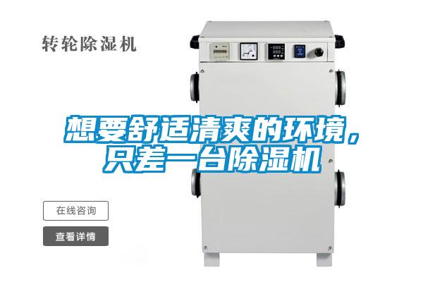 想要舒適清爽的環境，只差一臺除濕機