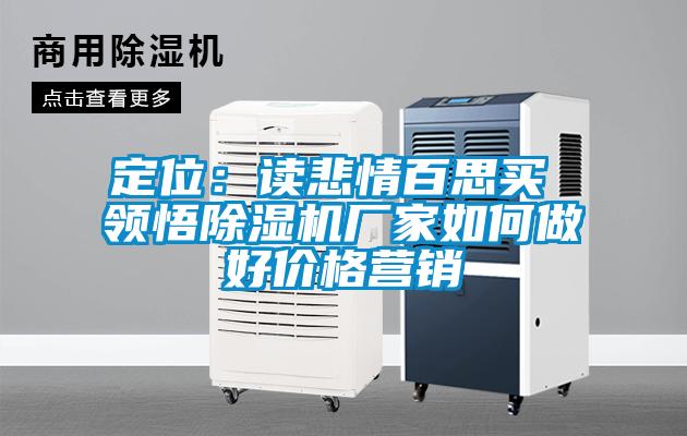 定位：讀悲情百思買 領(lǐng)悟除濕機廠家如何做好價格營銷