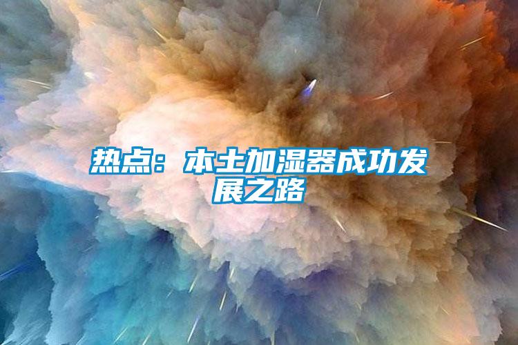 熱點:本土加濕器成功發展之路