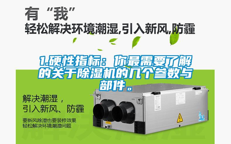 1.硬性指標(biāo):你最需要了解的關(guān)于除濕機的幾個參數(shù)與部件。