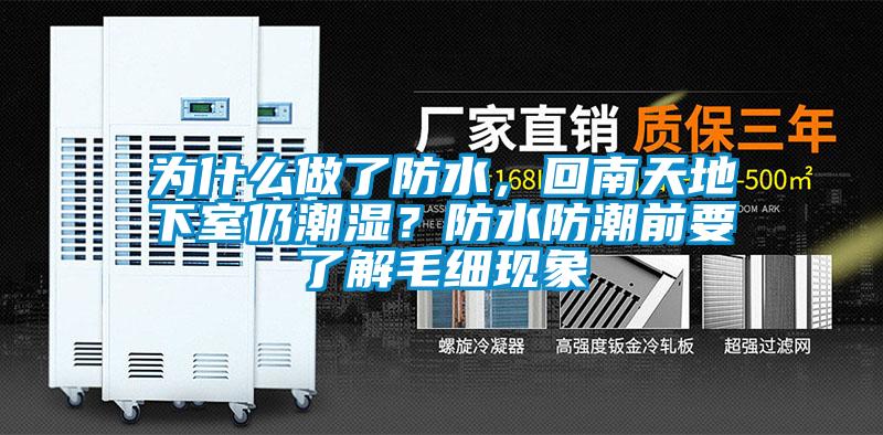 為什么做了防水，回南天地下室仍潮濕？防水防潮前要了解毛細(xì)現(xiàn)象