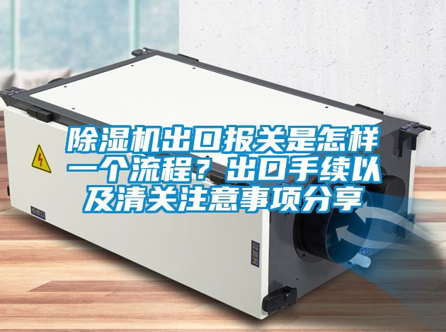 除濕機出口報關是怎樣一個流程？出口手續以及清關注意事項分享